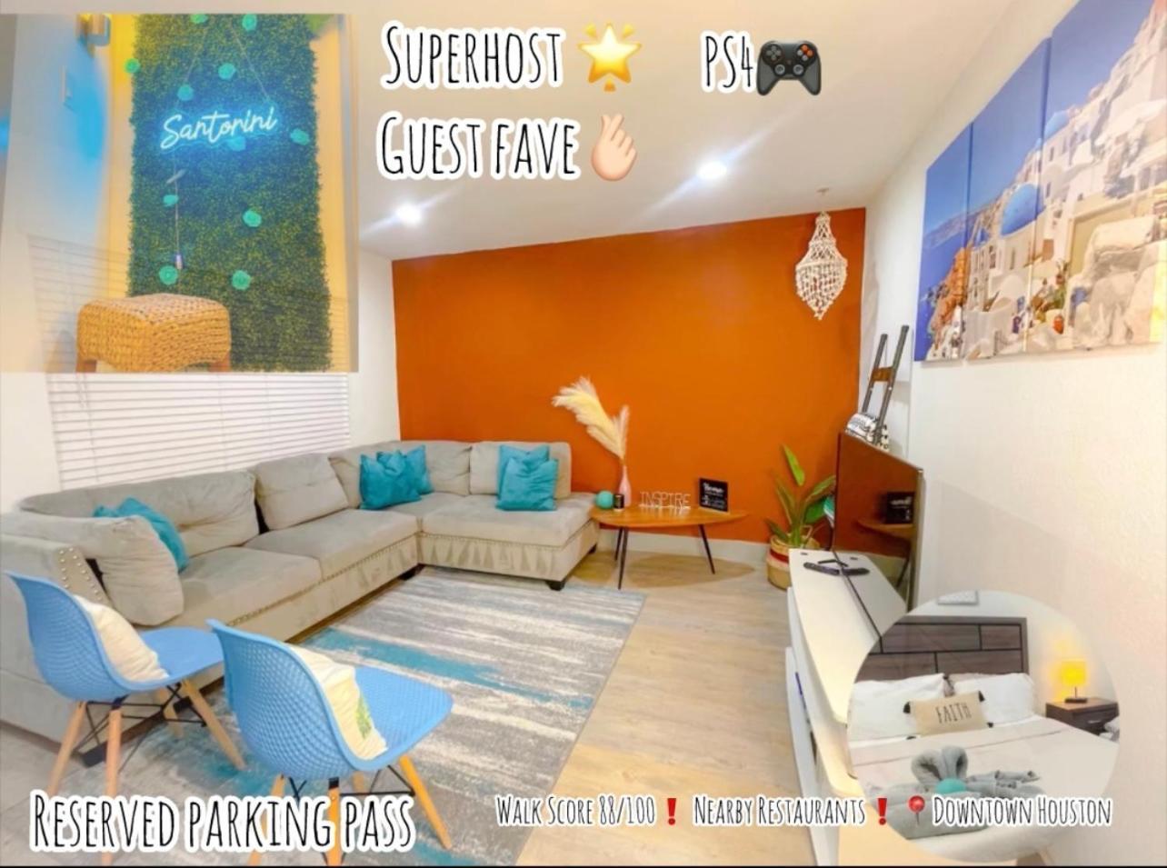 Modern Santorini Suite Houston Nrg Tmc Luxurious Walkable Zewnętrze zdjęcie